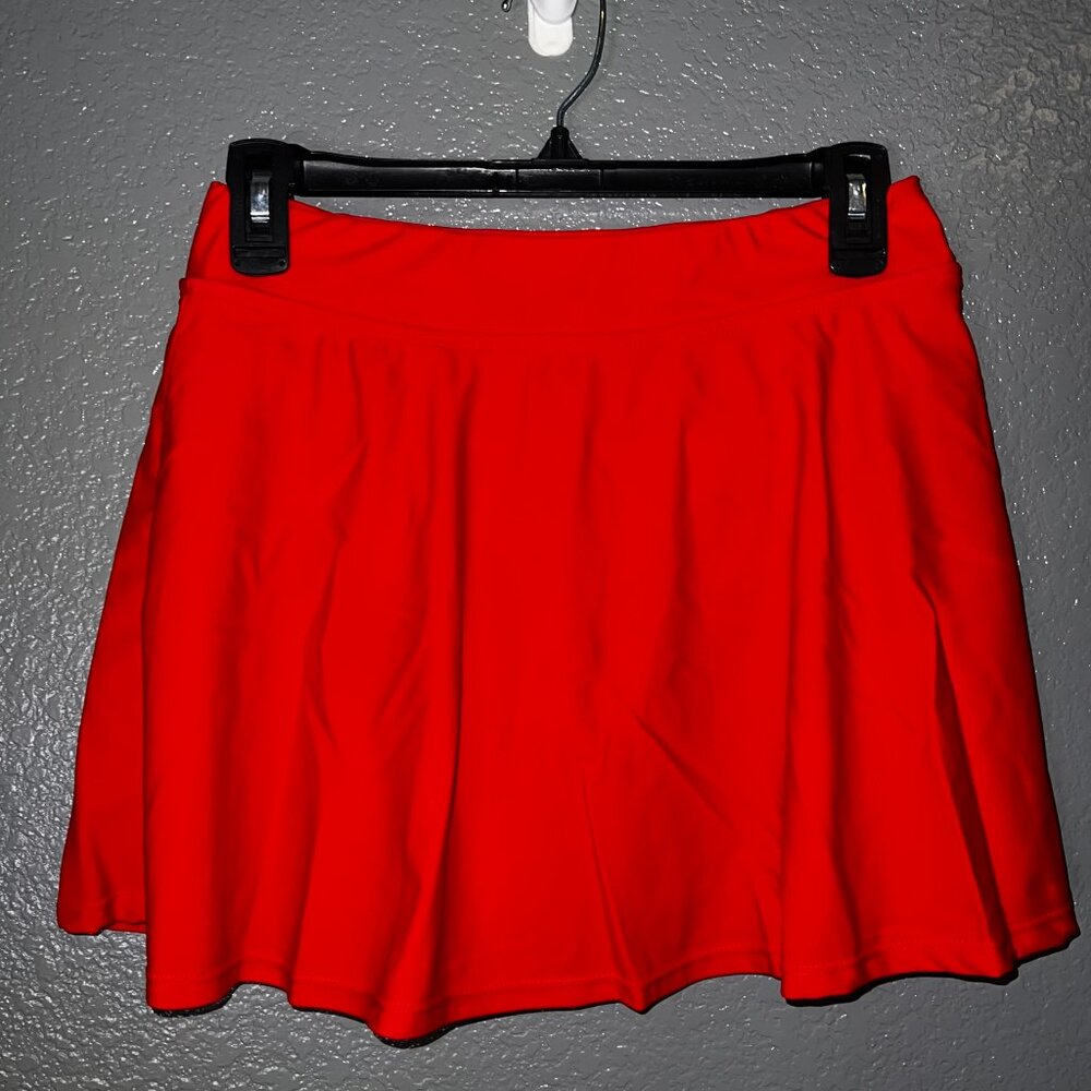 SHEKINI Red Swim Skirt Women’s Small – Built-In Bottoms, High Waist Swimwear Sko - Picture 2 of 4